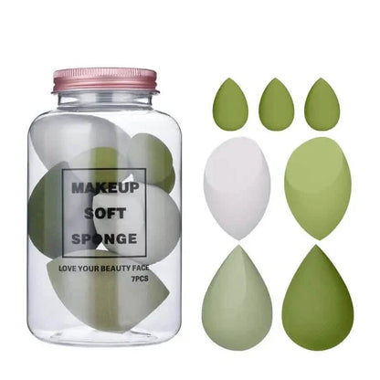 7-Pieces Set: Puff Teardrop Blender Foundation Sponge Set DailySale