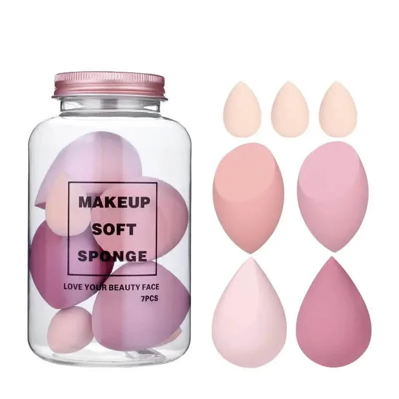 7-Pieces Set: Puff Teardrop Blender Foundation Sponge Set DailySale