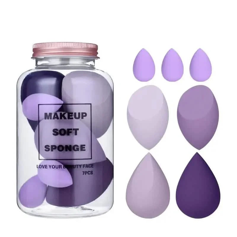 7-Pieces Set: Puff Teardrop Blender Foundation Sponge Set DailySale