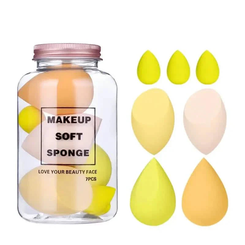 7-Pieces Set: Puff Teardrop Blender Foundation Sponge Set DailySale