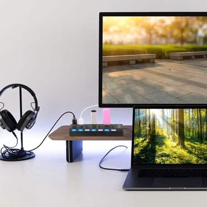7 Port USB 2.0 Hub High Speed Multiport DailySale