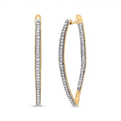 10k Yellow Gold Round Cut Diamond Earrings (1 cttw, I-J Color, I2-I3 Clarity) Bids.com