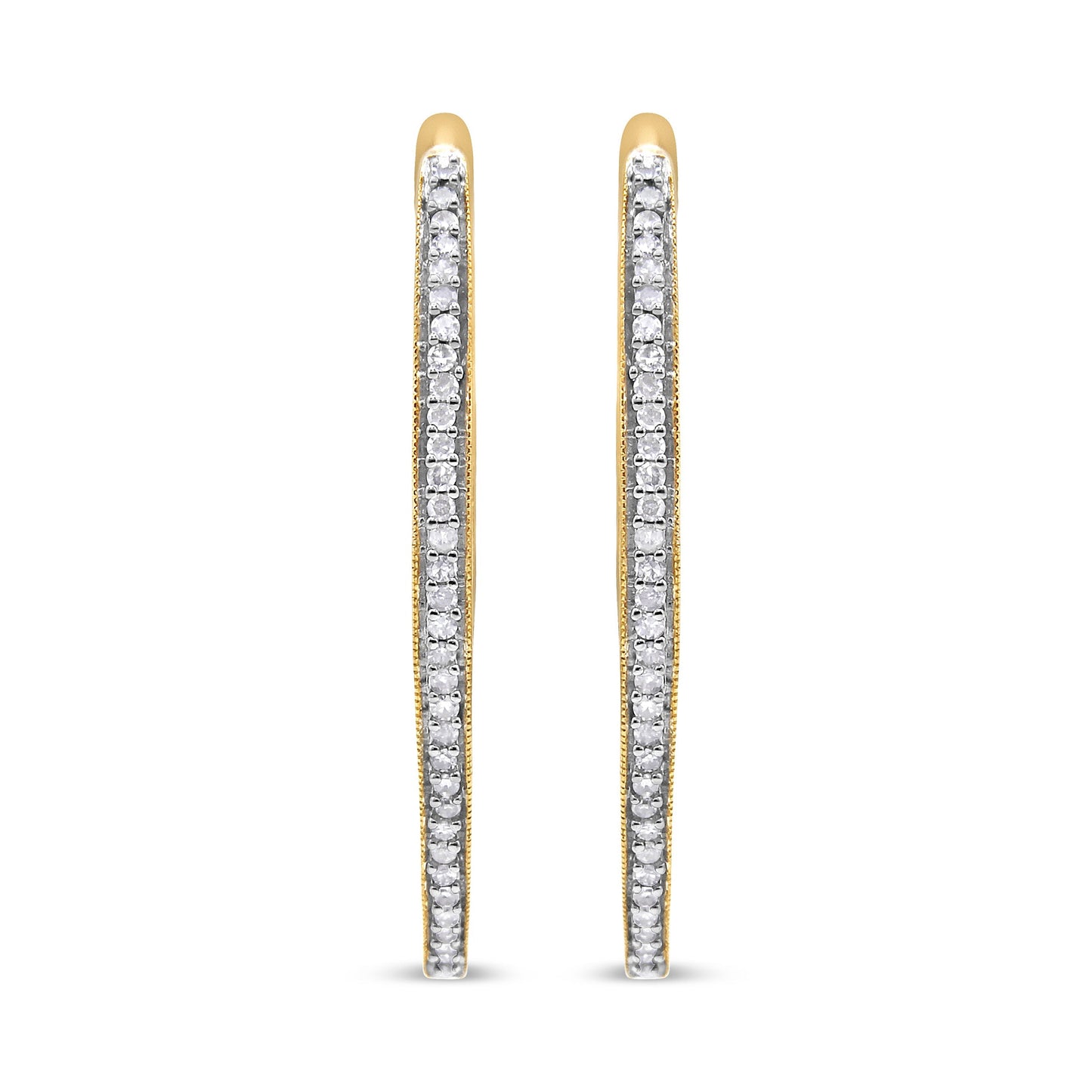 10k Yellow Gold Round Cut Diamond Earrings (1 cttw, I-J Color, I2-I3 Clarity) Bids.com