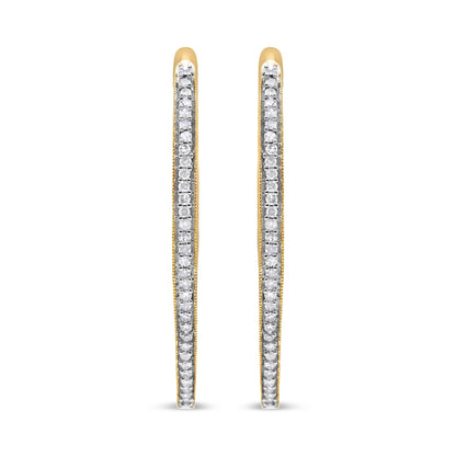 10k Yellow Gold Round Cut Diamond Earrings (1 cttw, I-J Color, I2-I3 Clarity) Bids.com