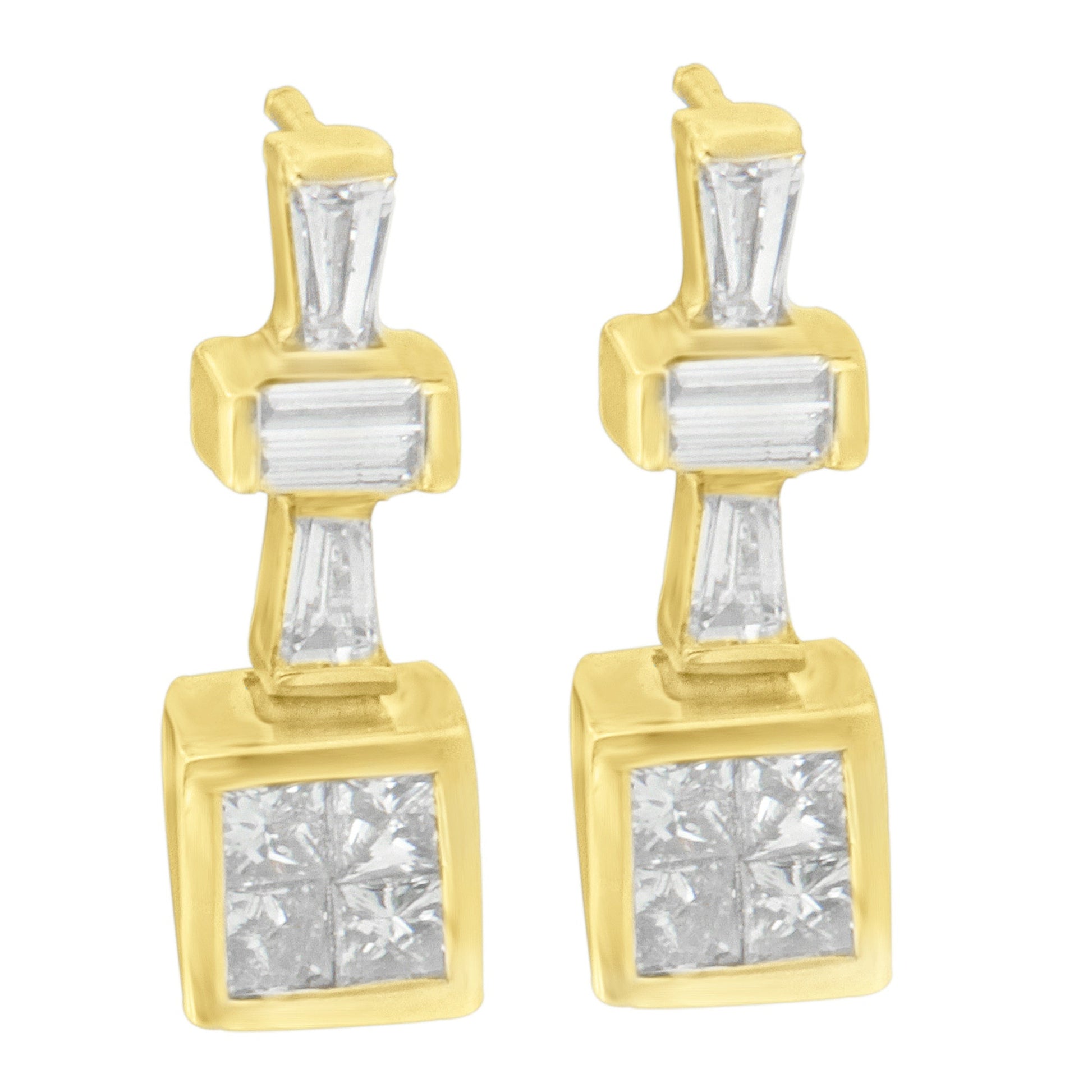 14K Yellow Gold 1 1/3 cttw Diamond Hoop Earrings (G-H, VS1-VS2) Bids.com