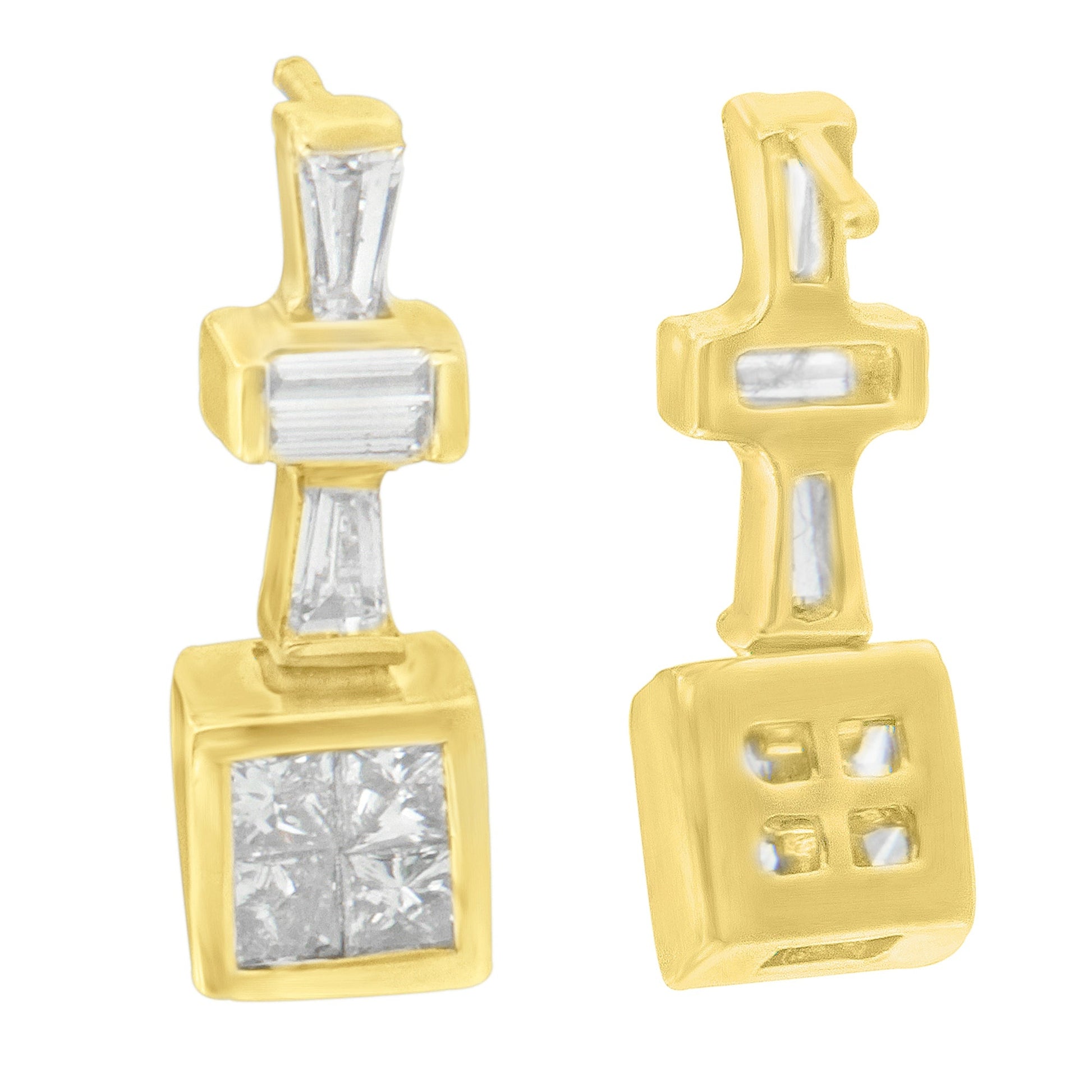 14K Yellow Gold 1 1/3 cttw Diamond Hoop Earrings (G-H, VS1-VS2) Bids.com