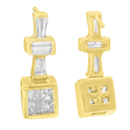 14K Yellow Gold 1 1/3 cttw Diamond Hoop Earrings (G-H, VS1-VS2) Bids.com