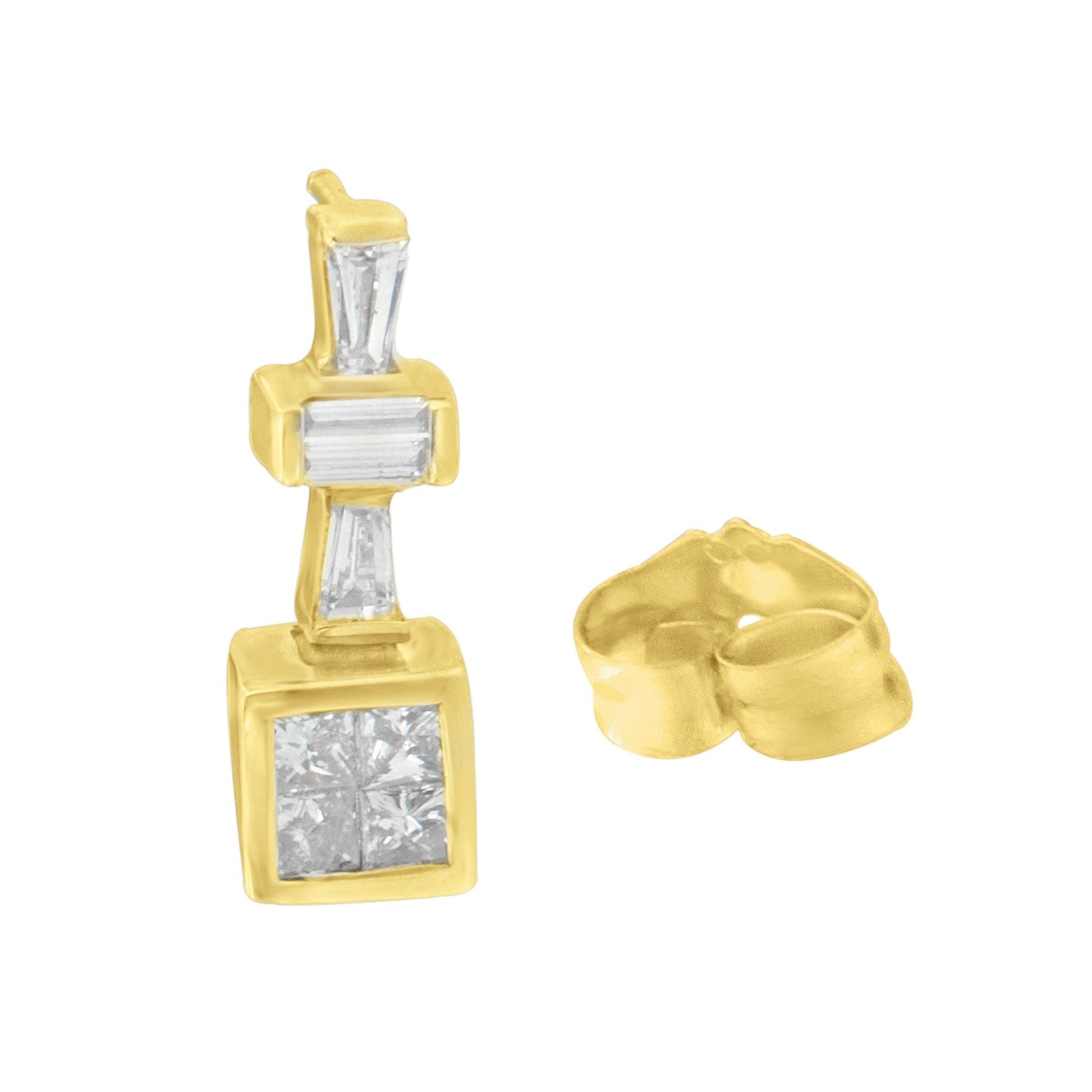 14K Yellow Gold 1 1/3 cttw Diamond Hoop Earrings (G-H, VS1-VS2) Bids.com