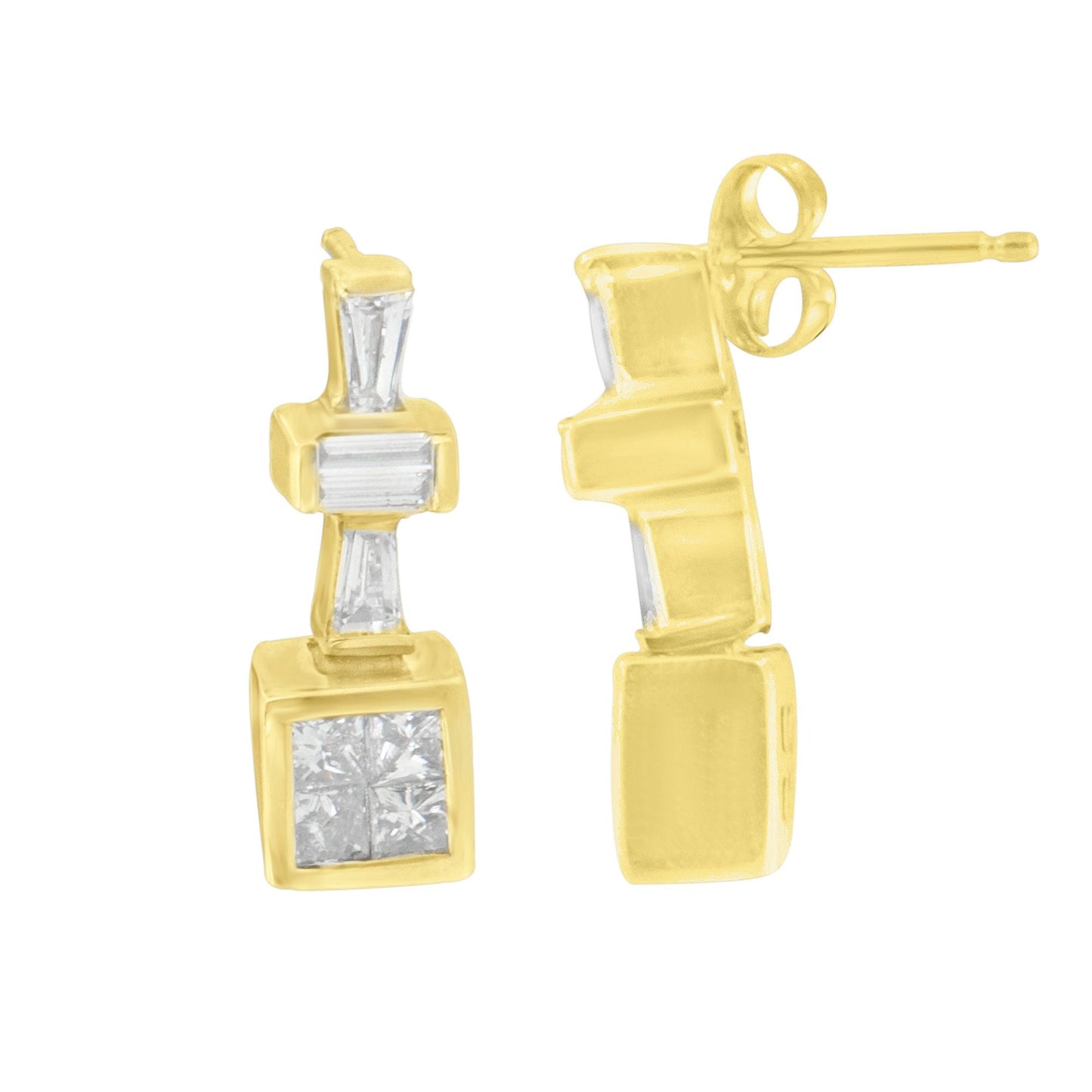 14K Yellow Gold 1 1/3 cttw Diamond Hoop Earrings (G-H, VS1-VS2) Bids.com