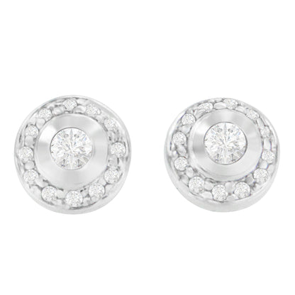 14K White Gold 1/3 cttw Round Cut Diamond Earrings (H-I, SI2-I1) Bids.com