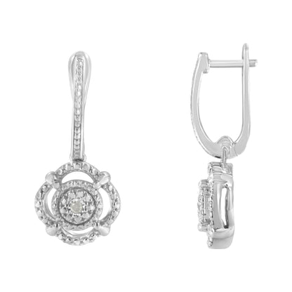 .925 Sterling Silver Miracle-Set Diamond Accent Drop and Dangle Earrings (I-J Color, I3 Clarity) Bids.com