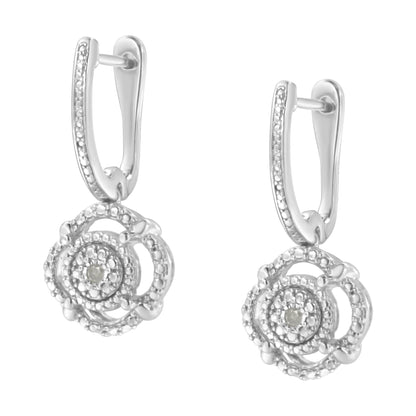 .925 Sterling Silver Miracle-Set Diamond Accent Drop and Dangle Earrings (I-J Color, I3 Clarity) Bids.com