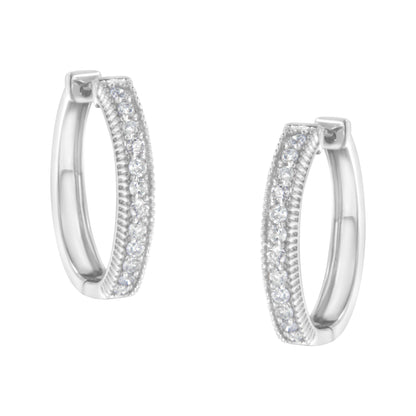 10KT White Gold Diamond Hoop Earring (1.00 cttw, H-I Color, I1-I2 Clarity) Bids.com