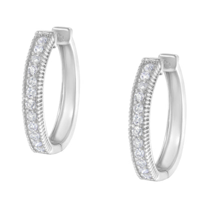 10KT White Gold Diamond Hoop Earring (1.00 cttw, H-I Color, I1-I2 Clarity) Bids.com