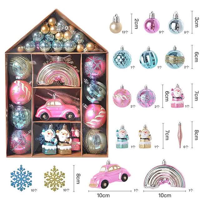 70-Pieces Set: Christmas Tree Decorations Christmas Ball DailySale
