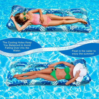 70" x 30" Inflatable Lounge Pool with Headrest DailySale