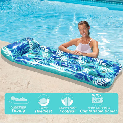70" x 30" Inflatable Lounge Pool with Headrest DailySale