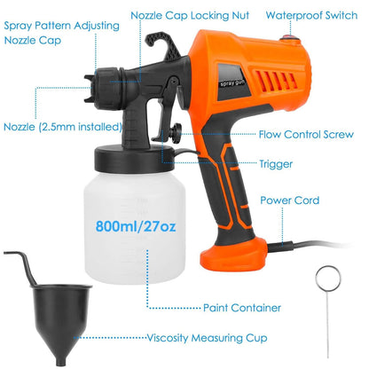 700W Electric Paint Sprayer Handheld with 3 Spray Patterns 800ml DailySale