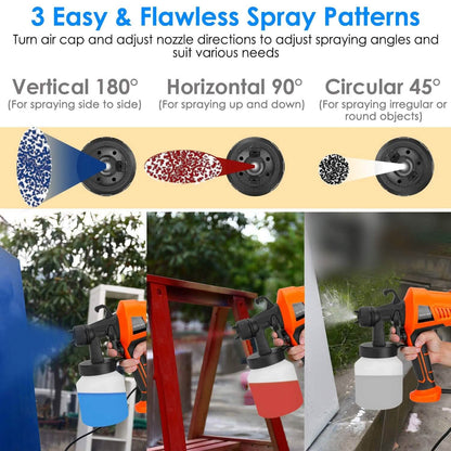700W Electric Paint Sprayer Handheld with 3 Spray Patterns 800ml DailySale