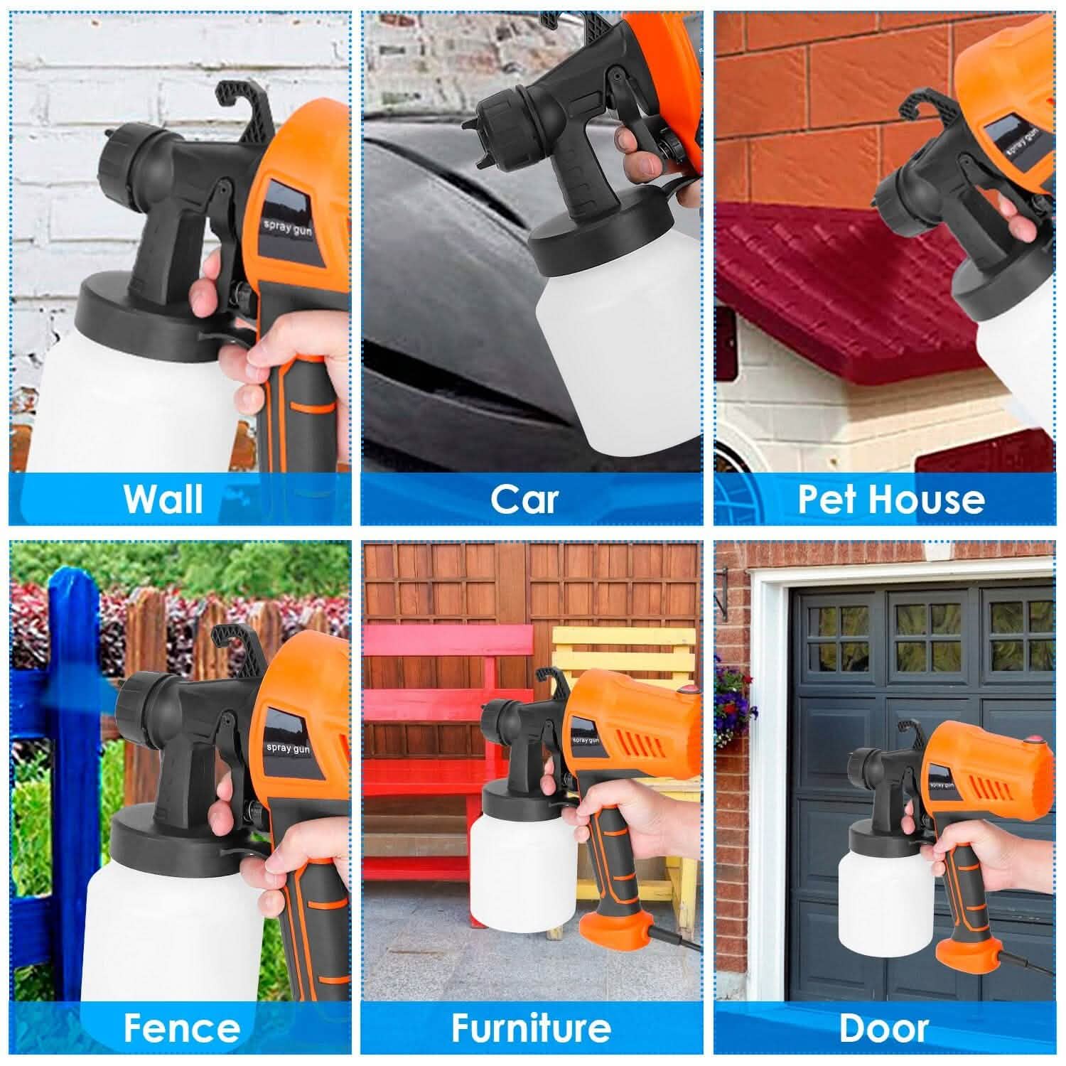 700W Electric Paint Sprayer Handheld with 3 Spray Patterns 800ml DailySale