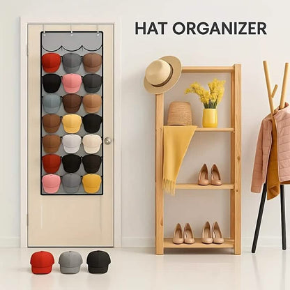 24-Grid Hanging Door Organizer – Space-Saving Nylon Storage with Clear Pockets DailySale