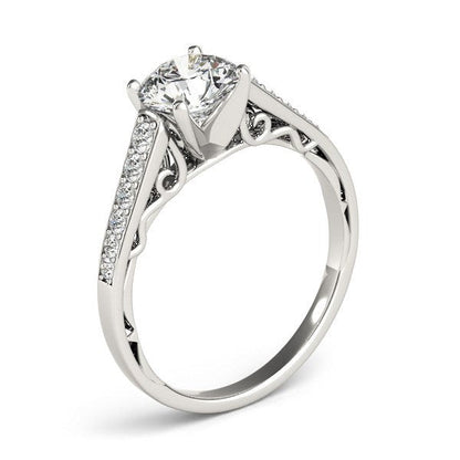 14k White Gold Cathedral Design Diamond Engagement Ring (1 1/4 cttw) Bids.com