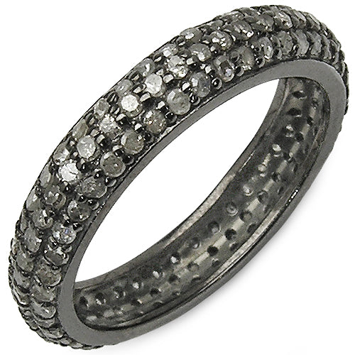 1.40 Carat Genuine TLB Diamond .925 Sterling Silver Ring Bids.com