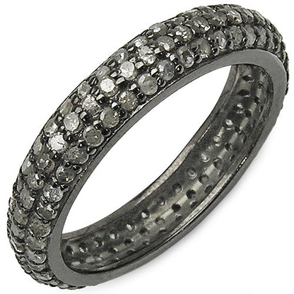 1.40 Carat Genuine TLB Diamond .925 Sterling Silver Ring Bids.com