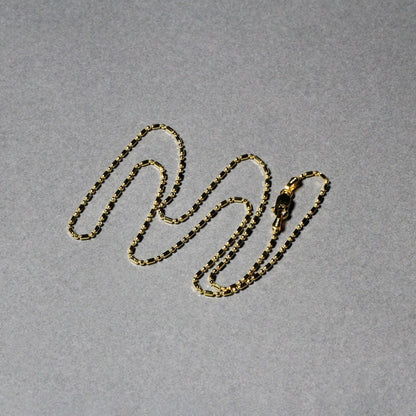 14k Yellow Gold Diamond-Cut Alternating Bead Chain 1.2mm Bids.com