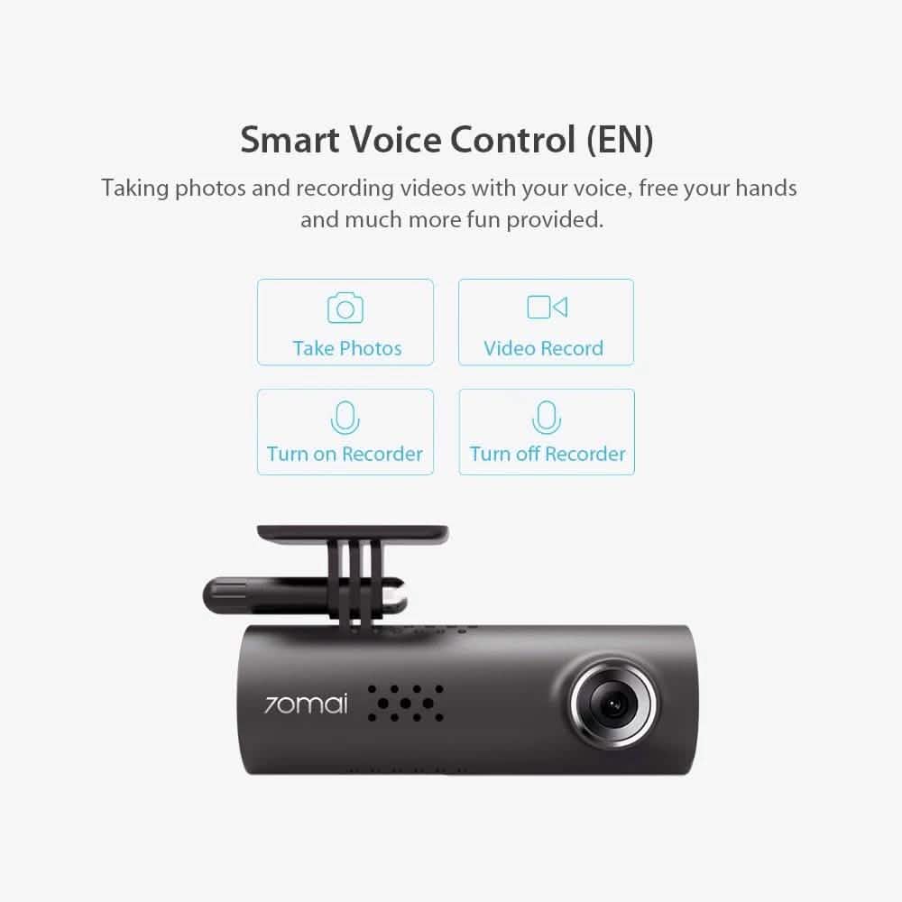 70mai Smart Dash Cam - 1S Car DVR 1080P HD Night Vision Voice Control DailySale