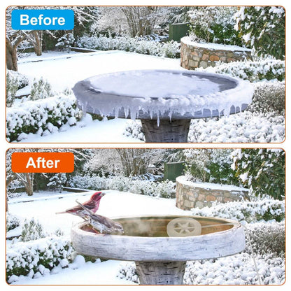 70W Bird Bath Deicer Aluminum Alloy Water Heater with Thermostat Auto Shutdown DailySale