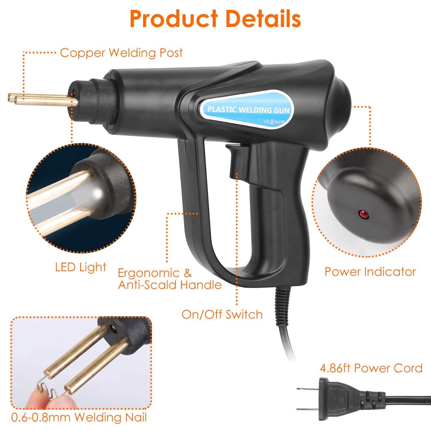 70W Plastic Welder Car Bumper Repair Kit DailySale