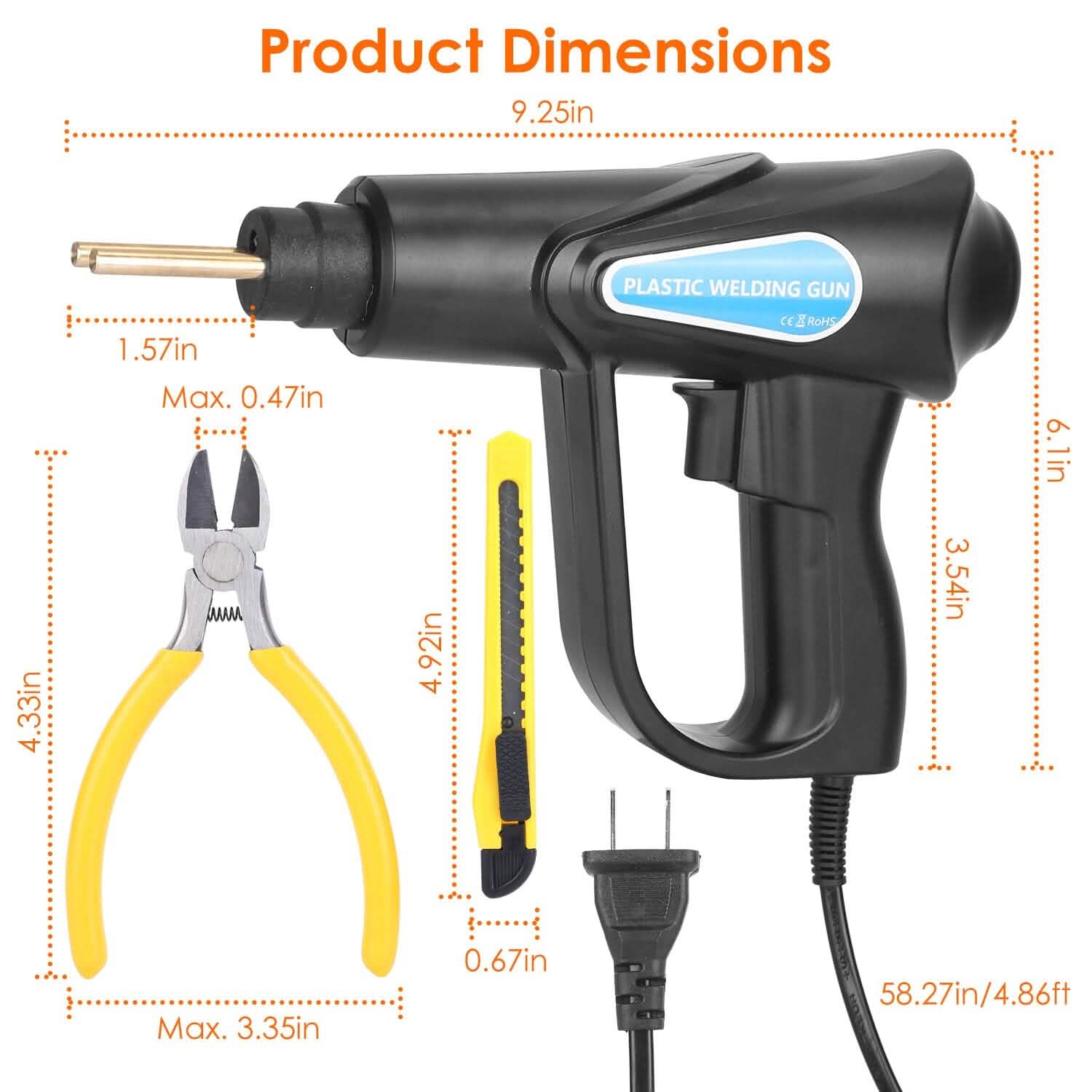 70W Plastic Welder Car Bumper Repair Kit DailySale