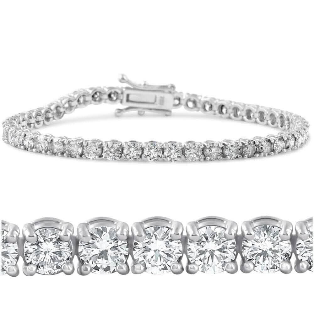 7.10 Ct Round HUGE Natural Diamond Tennis Bracelet 14K White Gold DailySale