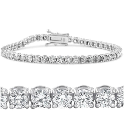 7.10 Ct Round HUGE Natural Diamond Tennis Bracelet 14K White Gold DailySale