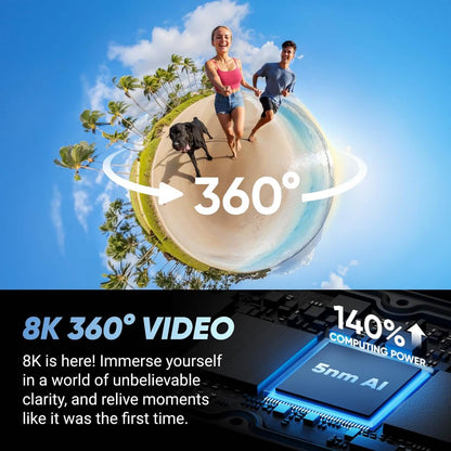Insta360 X4 - Standard Bundle with Invisible Selfie Stick, 8K Waterproof 360 Action Camera, 4K Wide-Angle Video, Soft Pouch - Open Box DailySale
