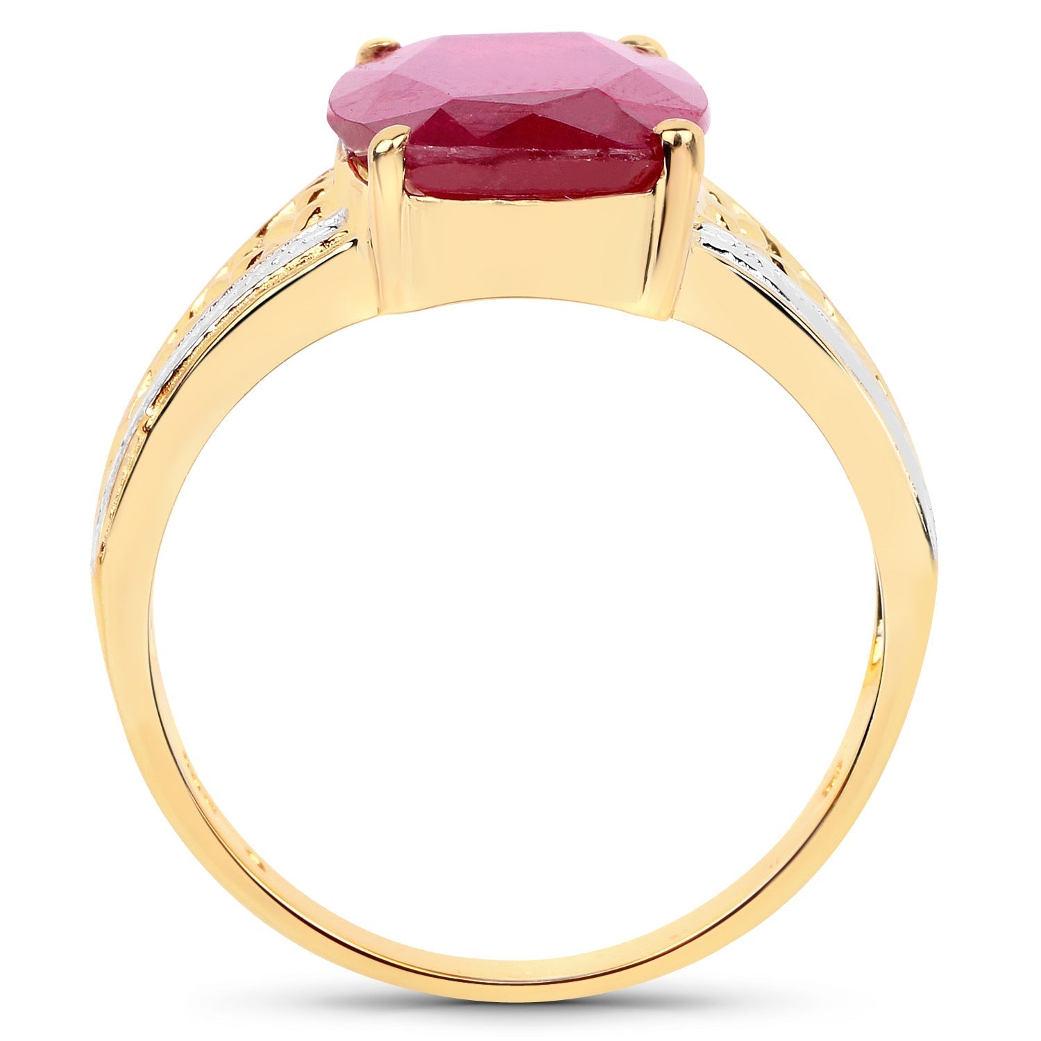 7.50 Carat Glass Filled Ruby .925 Sterling Silver Ring Bids.com