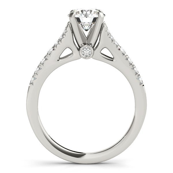 14k White Gold Split Shank Prong Set Diamond Engagement Ring (1 3/8 cttw) Bids.com