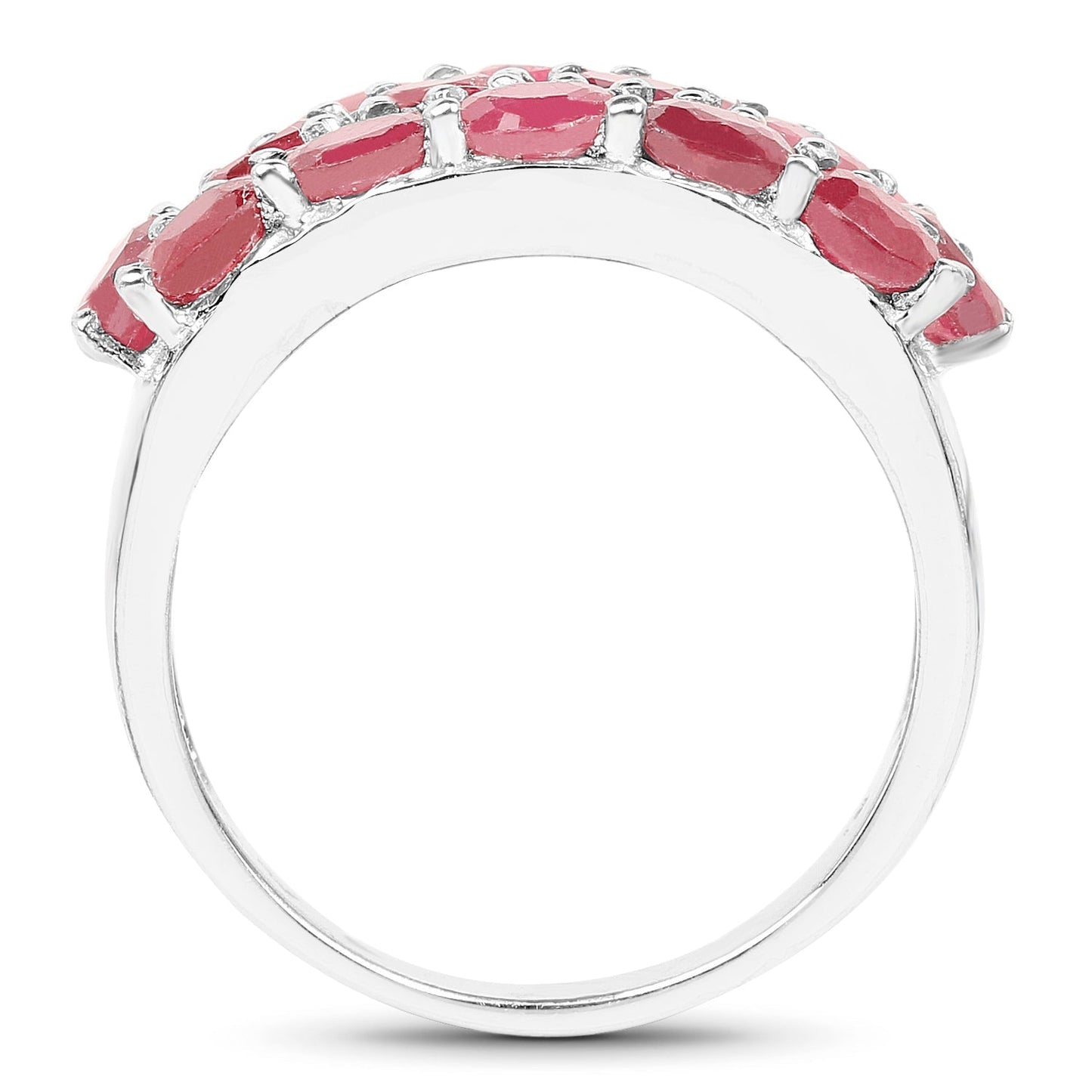 3.52 Carat Genuine Ruby .925 Sterling Silver Ring Bids.com