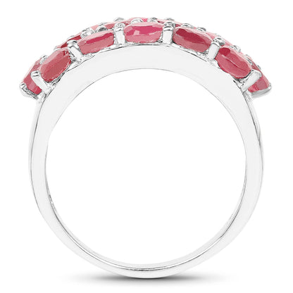 3.52 Carat Genuine Ruby .925 Sterling Silver Ring Bids.com