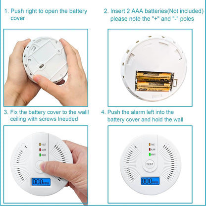 Portable Carbon Monoxide Detector – Battery-Operated CO Alarm DailySale