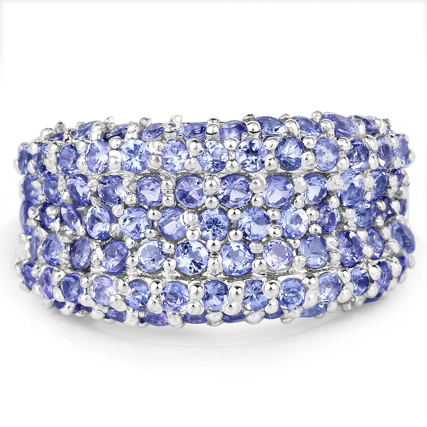 2.47 Carat Genuine Tanzanite .925 Sterling Silver Ring Bids.com