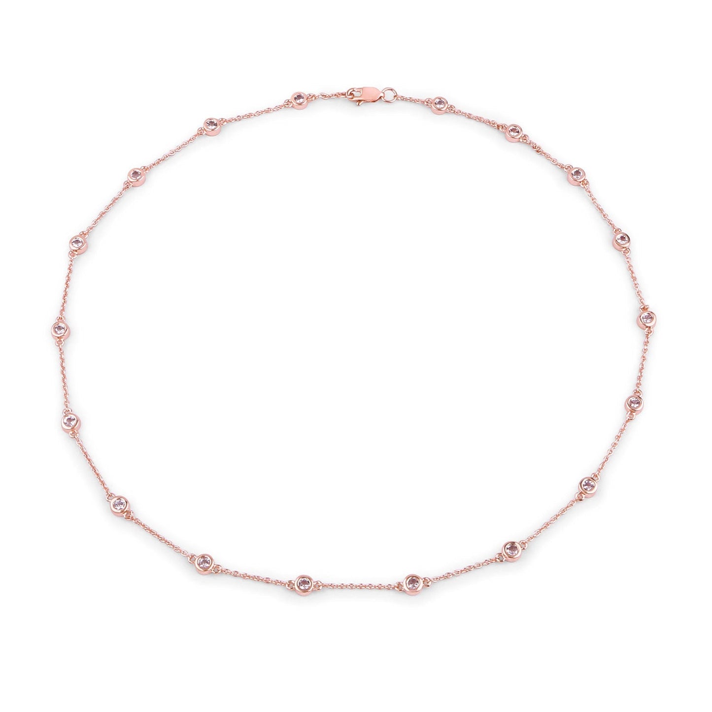 1.62 Carat Genuine Morganite .925 Sterling Silver Necklace Bids.com