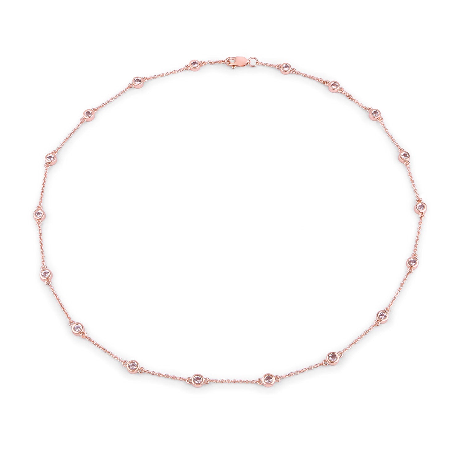 1.62 Carat Genuine Morganite .925 Sterling Silver Necklace Bids.com