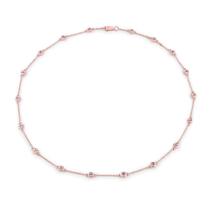 1.62 Carat Genuine Morganite .925 Sterling Silver Necklace Bids.com