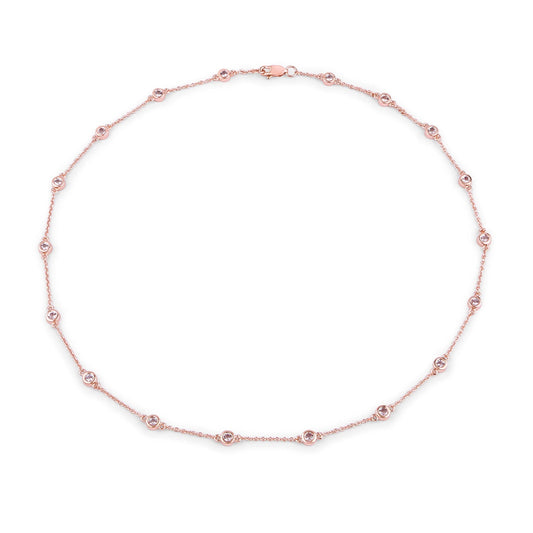 1.62 Carat Genuine Morganite .925 Sterling Silver Necklace Bids.com
