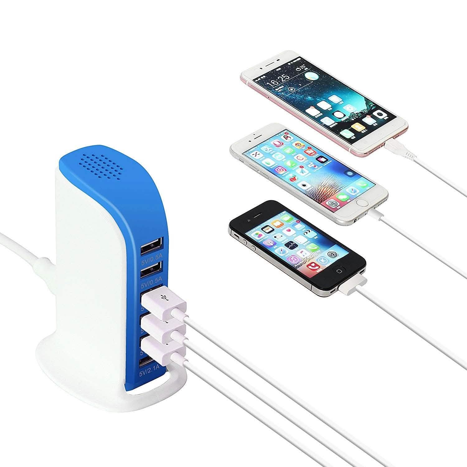 40-Watt 6-Port USB Charging Station for Smart Phones and Tablets DailySale