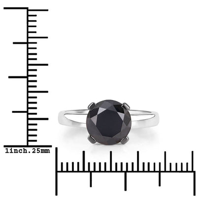 3.00 Carat Genuine Black Diamond 14K White Gold Ring Bids.com