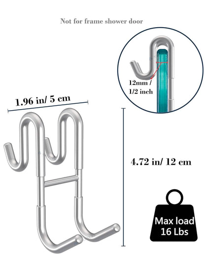 Rust-Resistant Door Mount Shower Hook – Strong Multifunctional Hanging Hook DailySale