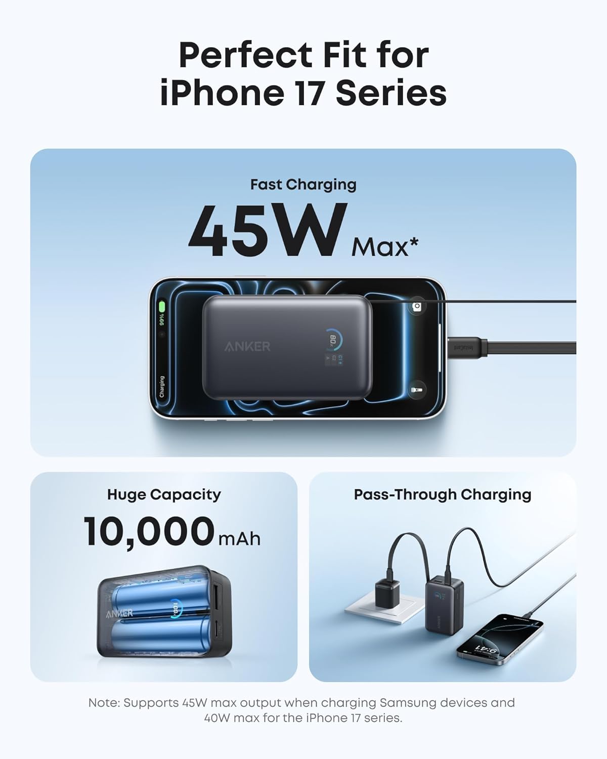 Anker Nano Power Bank (10K, 45W, Built-In Retractable USB-C Cable) Anker